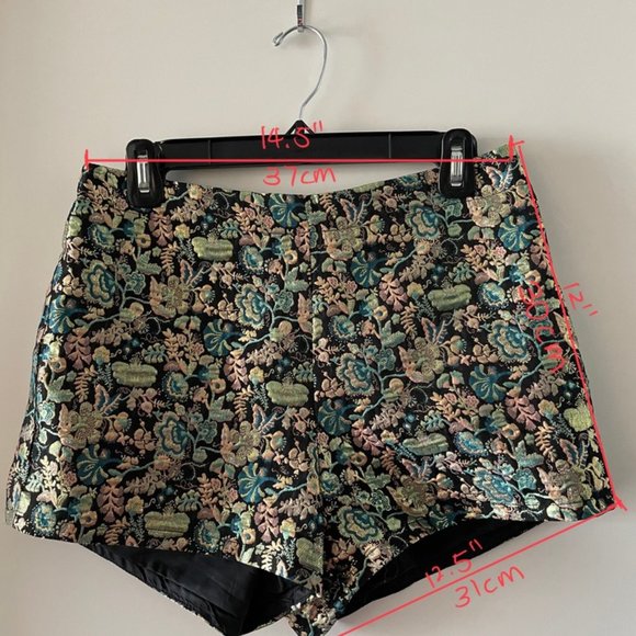 Gold Turquoise Patterned Shorts - Picture 6 of 6